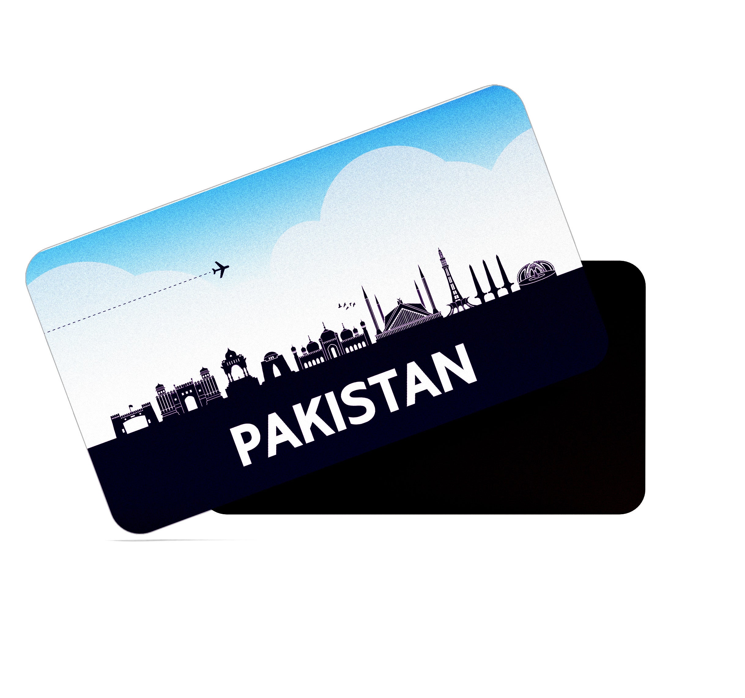 dhcrafts Rectangular Fridge Magnet Purple Pakistan Design Pack of 1 (8.6cm x 5.4cm)