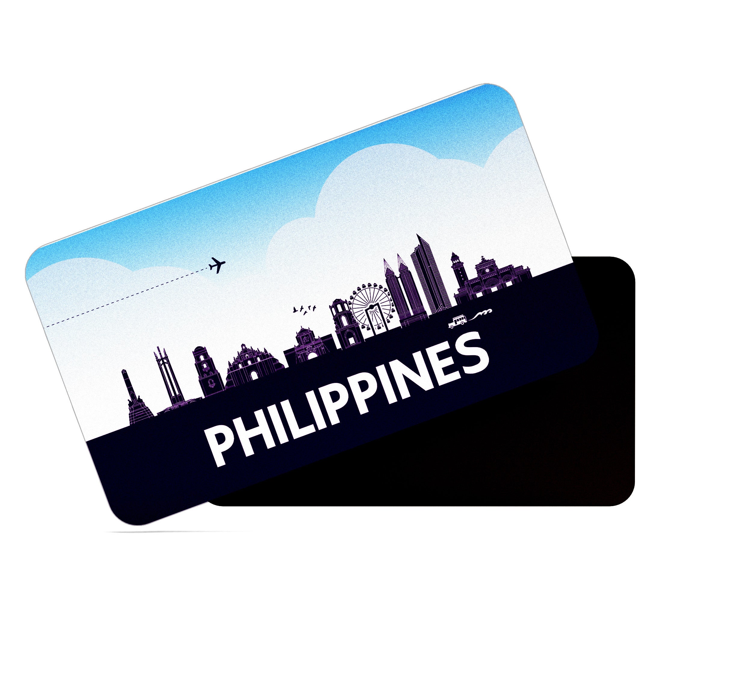 dhcrafts Rectangular Fridge Magnet Purple Philadelphia Design Pack of 1 (8.6cm x 5.4cm)