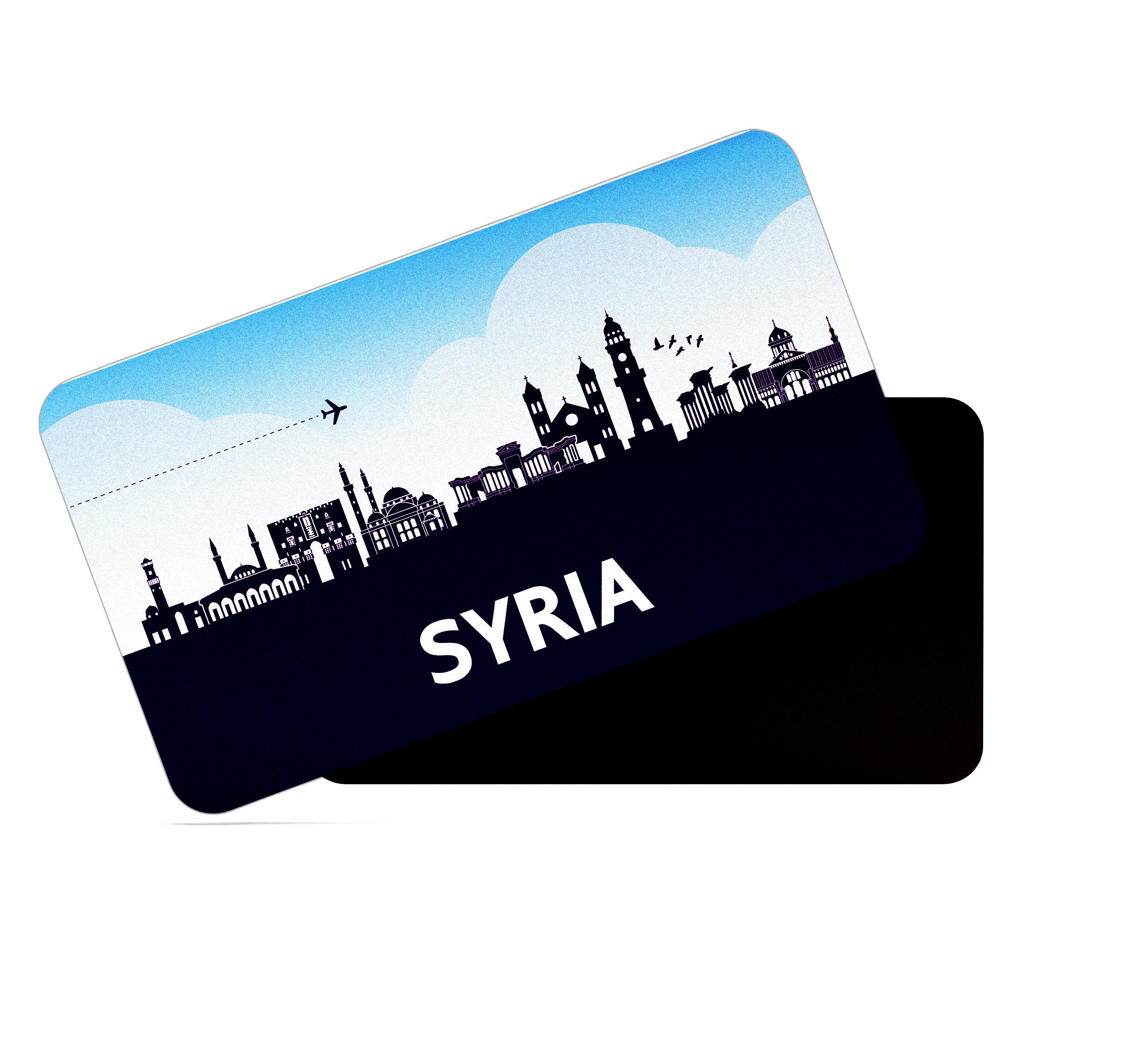 dhcrafts Rectangular Fridge Magnet Purple Syria Design Pack of 1 (8.6cm x 5.4cm)