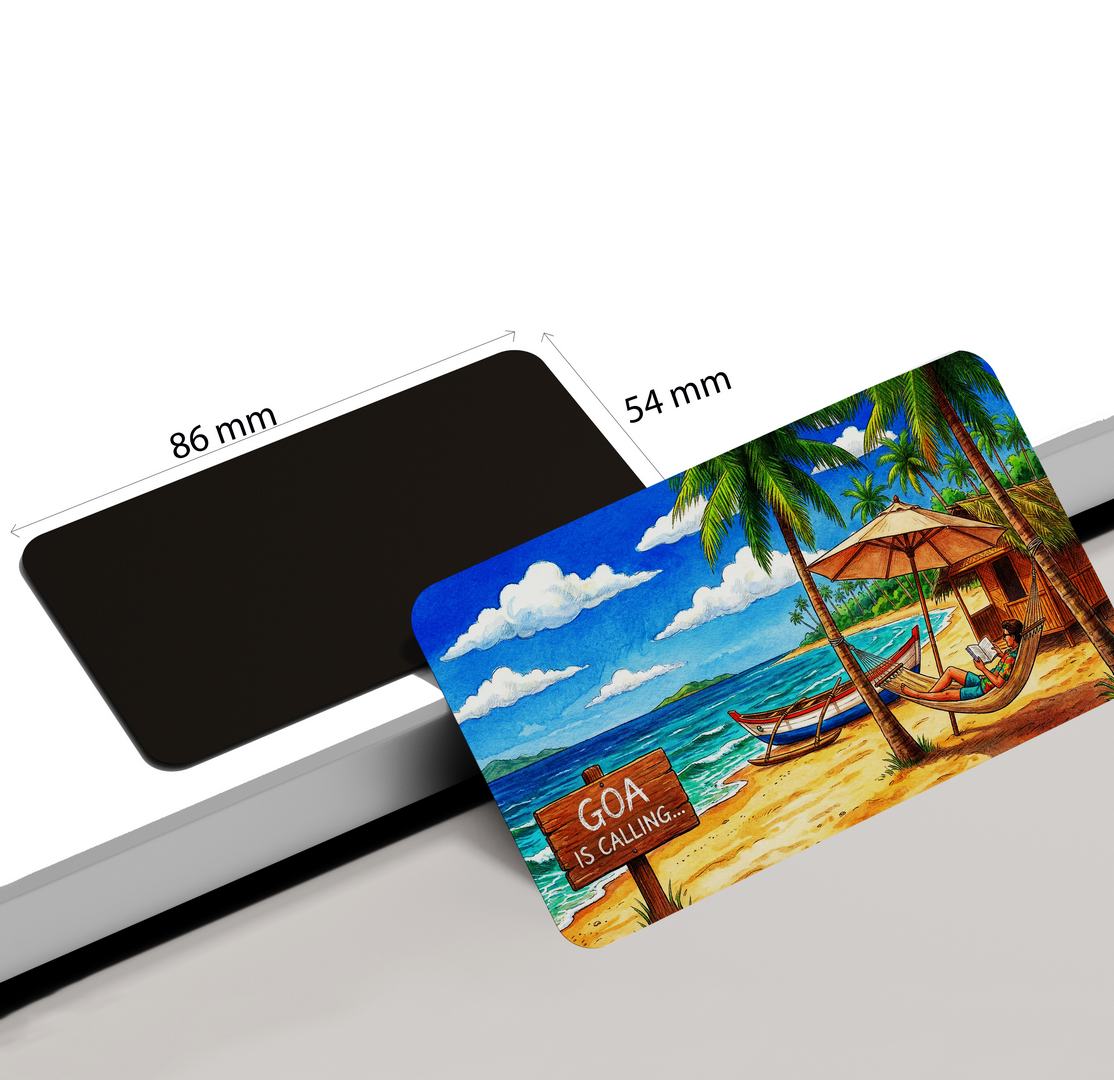 dhcrafts Rectangular Fridge Magnet Goa Multicolor Goa is Calling Design Pack of 1 (8.6cm x 5.4cm)