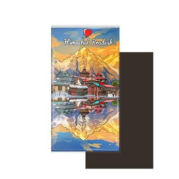 dhcrafts Rectangular Fridge Magnet Multicolor Himachal Pradesh D1 Design Pack of 1 (8.6cm x 5.4cm)