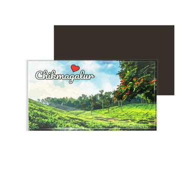 dhcrafts Rectangular Fridge Magnet Multicolor Karnataka Chikmangalur D7 Design Pack of 1 (8.6cm x 5.4cm)