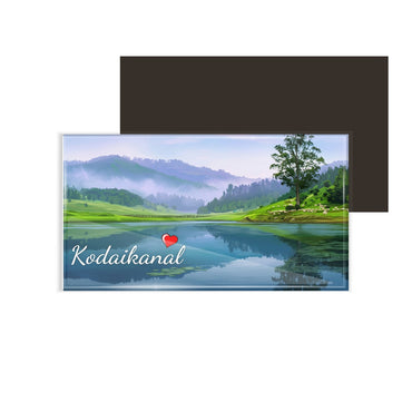 dhcrafts Rectangular Fridge Magnet Multicolor Tamil Nadu Kodaikanal D1 Design Pack of 1 (8.6cm x 5.4cm)