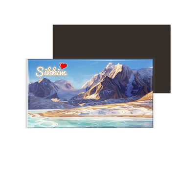 dhcrafts Rectangular Fridge Magnet Multicolor Sikkim D2 Design Pack of 1 (8.6cm x 5.4cm)