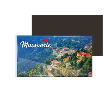 dhcrafts Rectangular Fridge Magnet Multicolor Himachal Pradesh Mussoorie D1 Design Pack of 1 (8.6cm x 5.4cm)