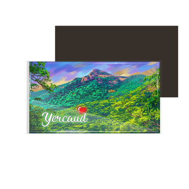 dhcrafts Rectangular Fridge Magnet Multicolor Tamil Nadu Yercaud Design Pack of 1 (8.6cm x 5.4cm)