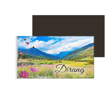 dhcrafts Rectangular Fridge Magnet Multicolor Arunachal Pradesh Dirang Design Pack of 1 (8.6cm x 5.4cm)