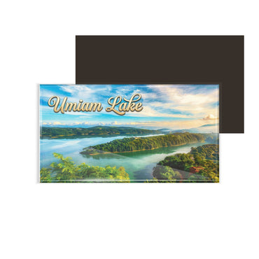 dhcrafts Rectangular Fridge Magnet Multicolor Meghalaya Umiam Lake Design Pack of 1 (8.6cm x 5.4cm)