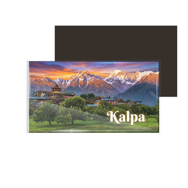dhcrafts Rectangular Fridge Magnet Multicolor Himachal Pradesh Kalpa Design Pack of 1 (8.6cm x 5.4cm)