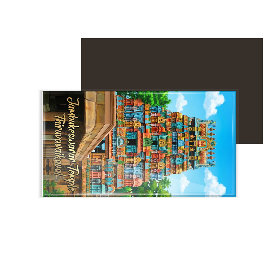 dhcrafts Rectangular Fridge Magnet Multicolor Andaman Nicobar Island Cellular Jail Design Pack of 1 (8.6cm x 5.4cm)