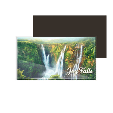 dhcrafts Rectangular Fridge Magnet Multicolor Karnataka Jog Falls Design Pack of 1 (8.6cm x 5.4cm)