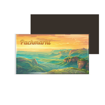 dhcrafts Rectangular Fridge Magnet Multicolor Madhya Pradesh Pachmarhi Design Pack of 1 (8.6cm x 5.4cm)