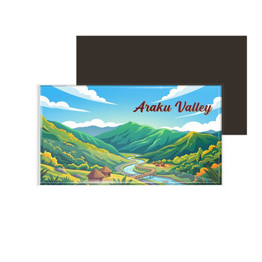 dhcrafts Rectangular Fridge Magnet Multicolor Andhra Pradesh Araku Valley Design Pack of 1 (8.6cm x 5.4cm)
