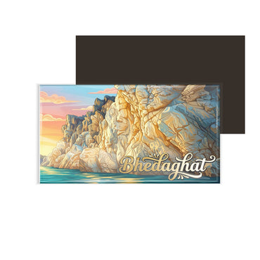 dhcrafts Rectangular Fridge Magnet Multicolor Madhya Pradesh Bhedaghat Design Pack of 1 (8.6cm x 5.4cm)