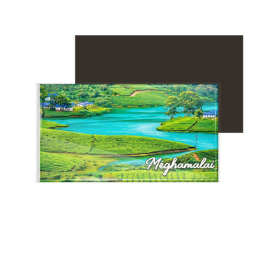 dhcrafts Multicolor Tamil Nadu Meghamalai Design Rectangular Fridge Magnet Pack of 1 (8.6cm x 5.4cm)