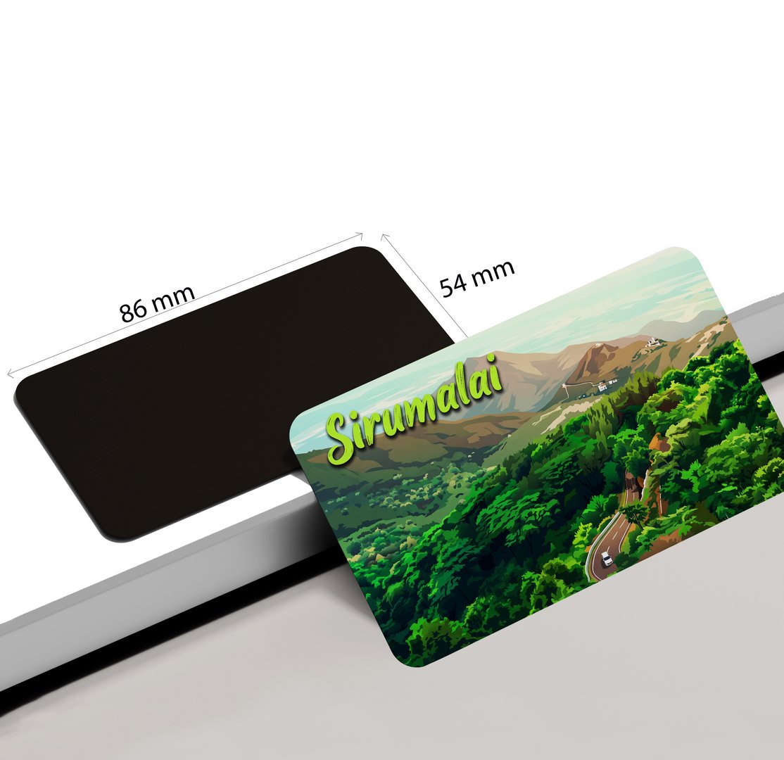 dhcrafts Multicolor Tamil Nadu Sirumalai Design Rectangular Fridge Magnet Pack of 1 (8.6cm x 5.4cm)