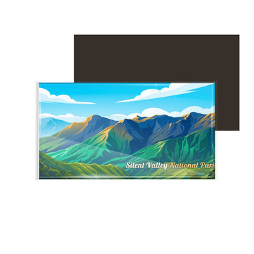 dhcrafts Multicolor Kerala Silent Valley National Park D2 Design Rectangular Fridge Magnet Pack of 1 (8.6cm x 5.4cm)