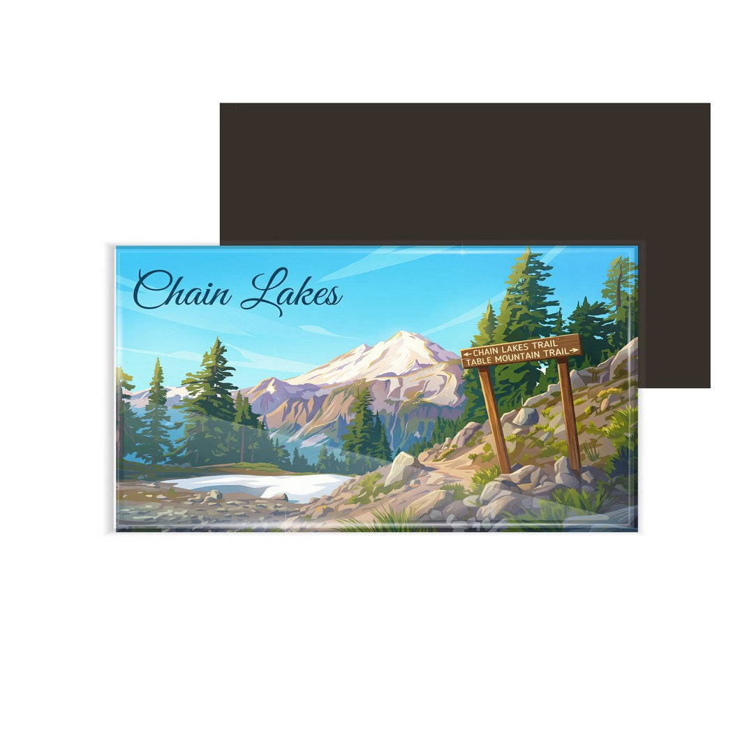 dhcrafts Multicolor Chain Lake Design Rectangular Fridge Magnet Pack of 1 (8.6cm x 5.4cm)