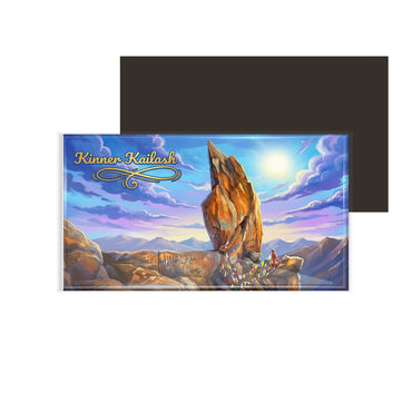 dhcrafts Multicolor Himachal Pradesh Kinner Kailash Design Rectangular Fridge Magnet Pack of 1 (8.6cm x 5.4cm)
