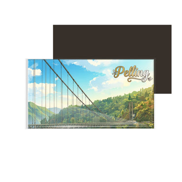 dhcrafts Multicolor Sikkim Pelling Design Rectangular Fridge Magnet Pack of 1 (8.6cm x 5.4cm)