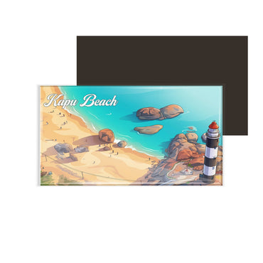 dhcrafts Multicolor Karnataka Kapu Beach Design Rectangular Fridge Magnet Pack of 1 (8.6cm x 5.4cm)
