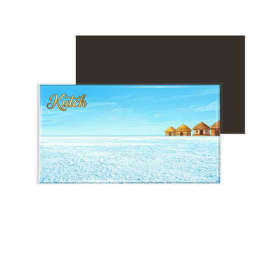 dhcrafts Multicolor Gujarat Kutch Design Rectangular Fridge Magnet Pack of 1 (8.6cm x 5.4cm)