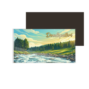 dhcrafts Jammu and Kashmir Doodhpathri Design Rectangular Fridge Magnet Pack of 1 (8.6cm x 5.4cm)