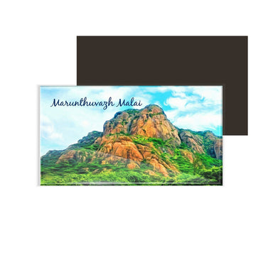 dhcrafts Tamil Nadu Marunthuvazh Malai Design Rectangular Fridge Magnet Pack of 1 (8.6cm x 5.4cm)
