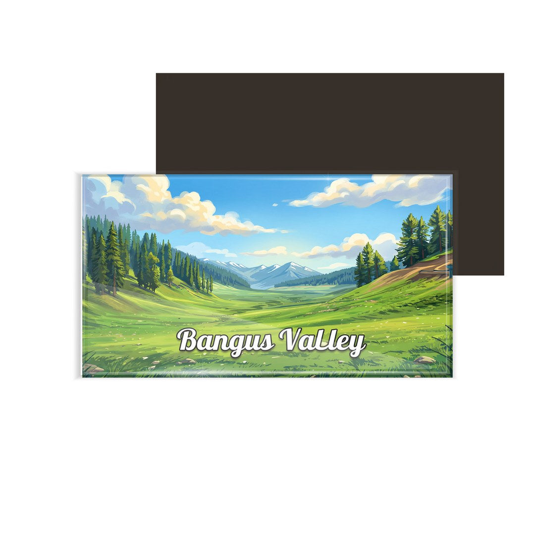 dhcrafts Jammu and Kashmir Bangus Valley Design Rectangular Fridge Magnet Pack of 1 (8.6cm x 5.4cm)