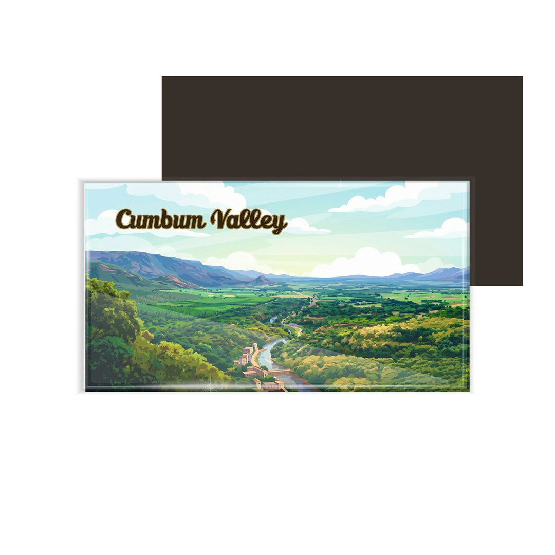 dhcrafts Tamil Nadu Cumbum Valley Design Rectangular Fridge Magnet Pack of 1 (8.6cm x 5.4cm)