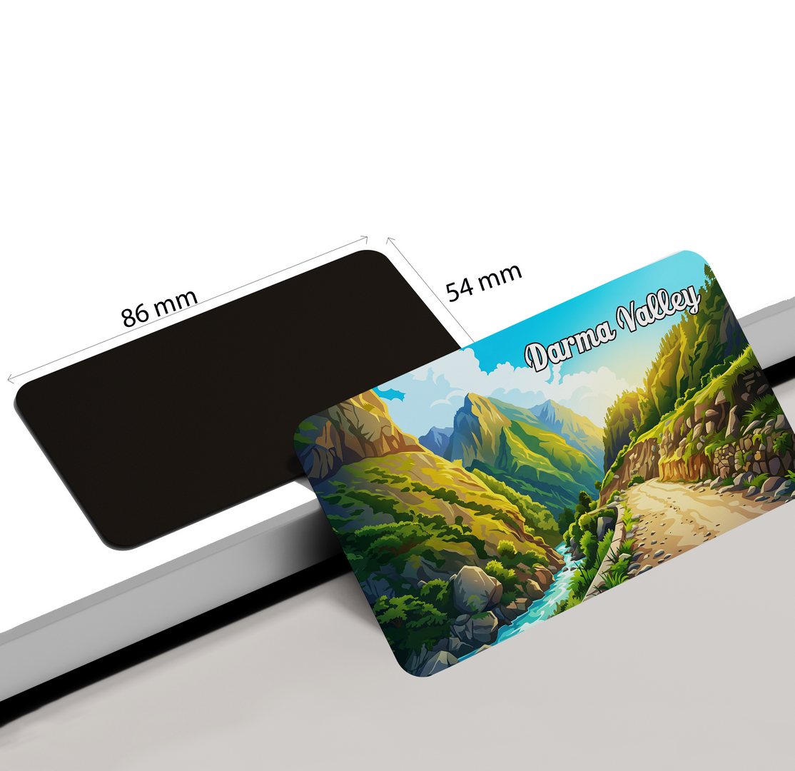 dhcrafts Uttarakhand Darma Valley Design Rectangular Fridge Magnet Pack of 1 (8.6cm x 5.4cm)