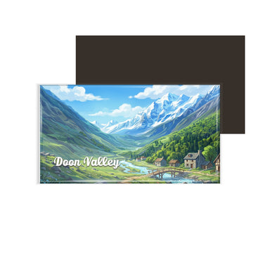 dhcrafts Uttarakhand Doon Valley Design Rectangular Fridge Magnet Pack of 1 (8.6cm x 5.4cm)