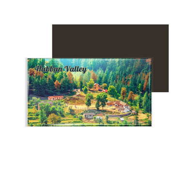 dhcrafts Himachal Pradesh Habban Valley Design Rectangular Fridge Magnet Pack of 1 (8.6cm x 5.4cm)