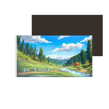 dhcrafts Jammu and Kashmir Jai Valley Design Rectangular Fridge Magnet Pack of 1 (8.6cm x 5.4cm)