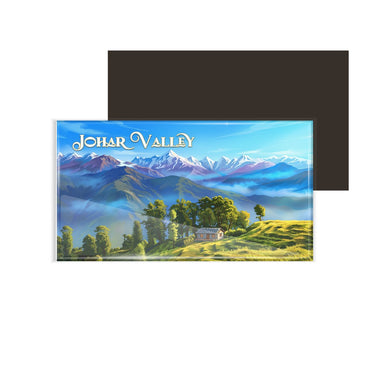 dhcrafts Uttarakhand Johar Valley Design Rectangular Fridge Magnet Pack of 1 (8.6cm x 5.4cm)