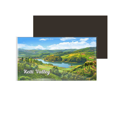 dhcrafts Tamil Nadu State Ketti Valley Design Rectangular Fridge Magnet Pack of 1 (8.6cm x 5.4cm)