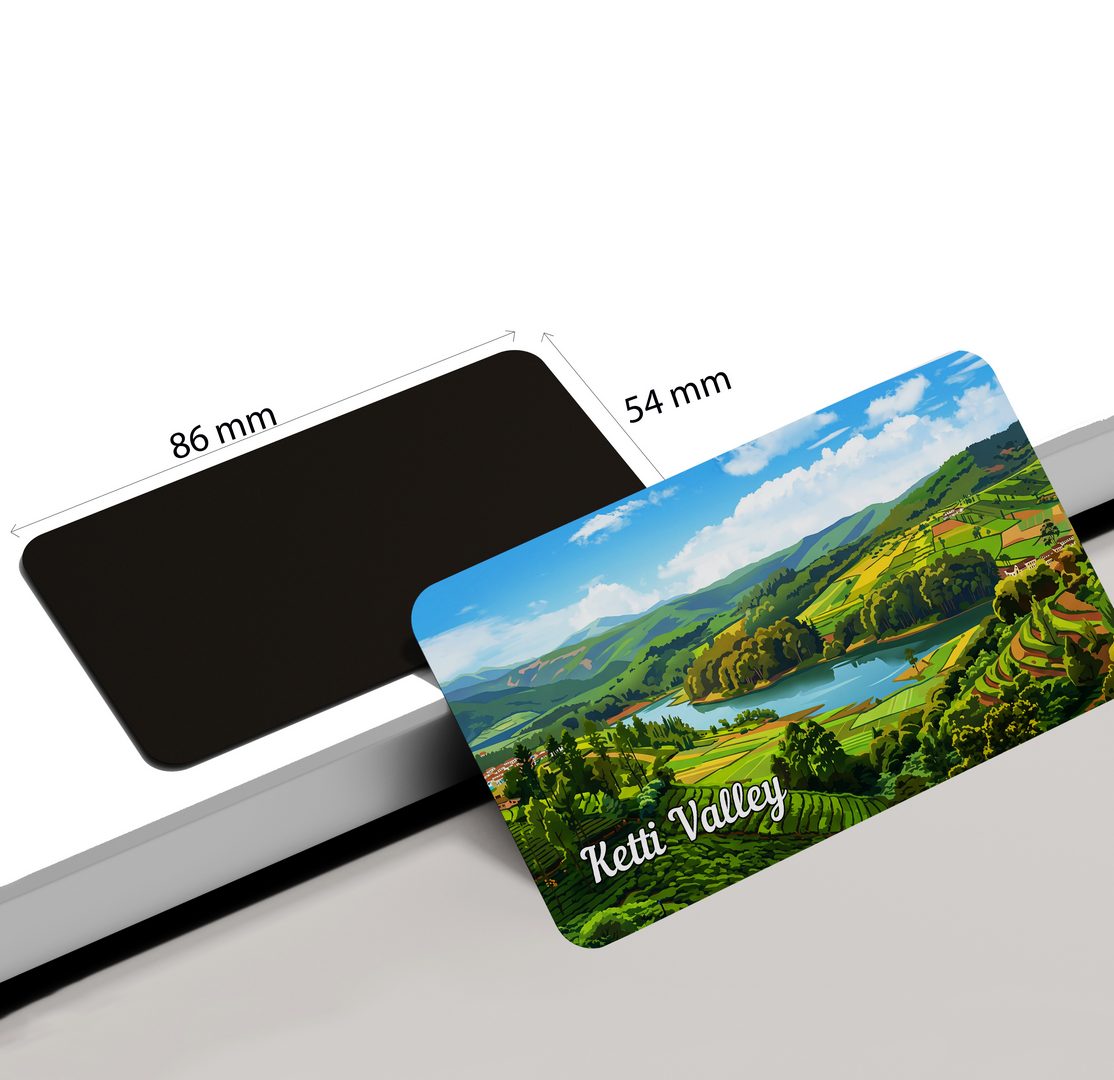 dhcrafts Tamil Nadu State Ketti Valley Design Rectangular Fridge Magnet Pack of 1 (8.6cm x 5.4cm)