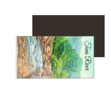 dhcrafts Uttarakhand Tons River Design Rectangular Fridge Magnet Pack of 1 (8.6cm x 5.4cm)