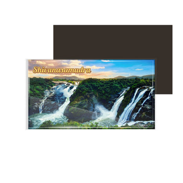 dhcrafts Karnataka Shivanasamudra D1 Design Rectangular Fridge Magnet Pack of 1 (8.6cm x 5.4cm)