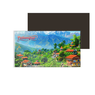 dhcrafts Himachal Pradesh palampur D2 Design Rectangular Fridge Magnet Pack of 1 (8.6cm x 5.4cm)