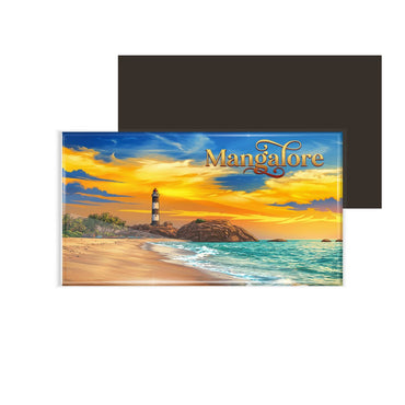 dhcrafts Karnataka Mangaluru Design Rectangular Fridge Magnet Pack of 1 (8.6cm x 5.4cm)
