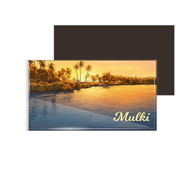 dhcrafts Karnataka Mulki Design Rectangular Fridge Magnet Pack of 1 (8.6cm x 5.4cm)