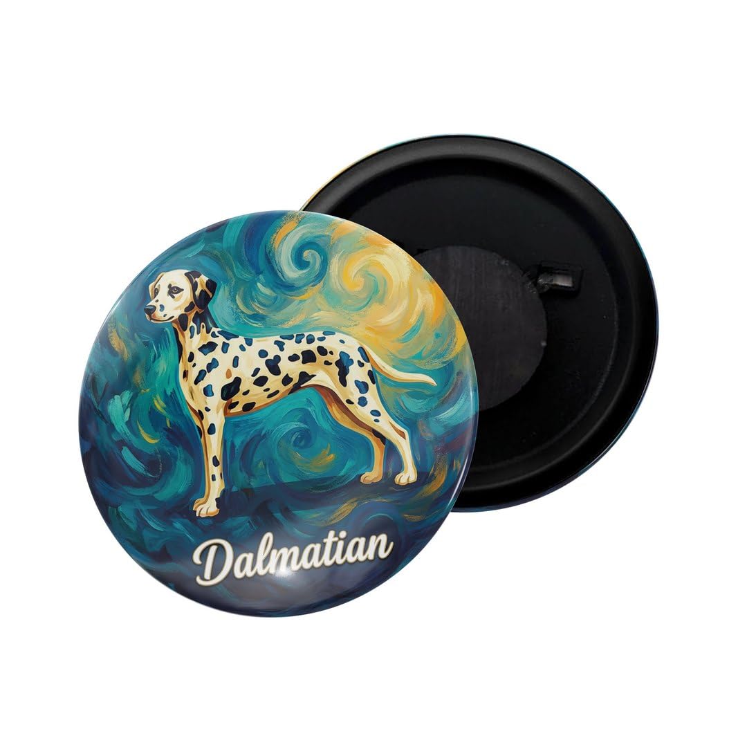 dhcrafts Fridge Magnet Grey Color Dalmatian Pet Dog Glossy Finish Design Pack of 1