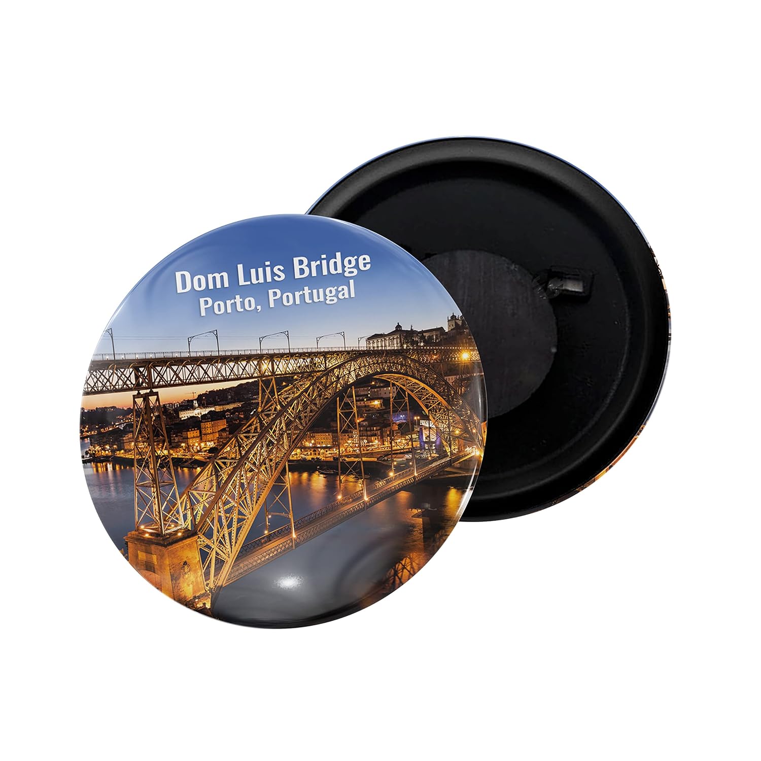 dhcrafts Fridge Magnet Portugal Dom Luis Bridge Porto Glossy Finish Design Pack of 1 (58mm)