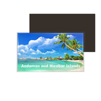 dhcrafts Fridge Magnet Rectangle Acrylic Glass (8.6 x 5.4 cm) Multicolor Travel Amsterdam And Nicobar Island D1 Design Pack of 1