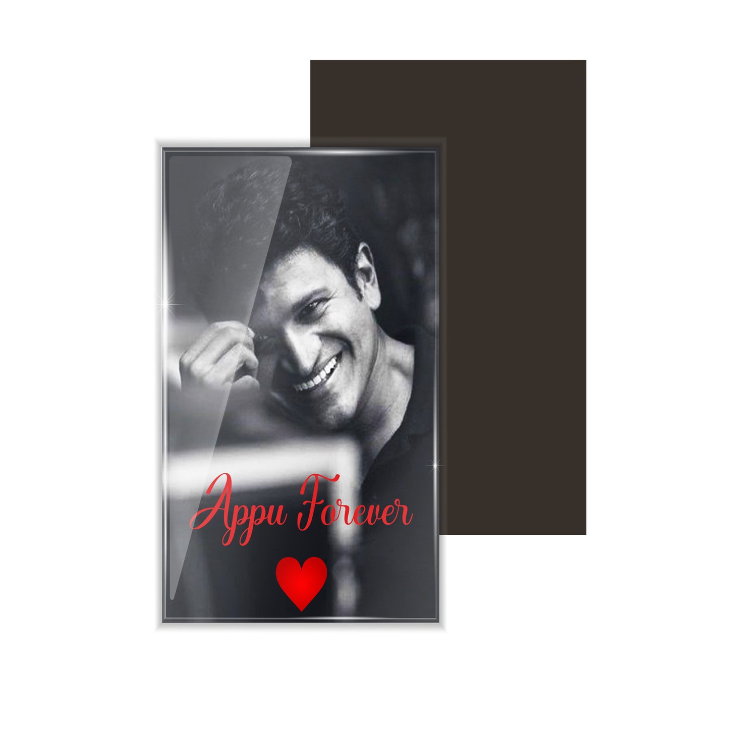 dhcrafts Fridge Magnet Rectangle Acrylic Glass (8.6 x 5.4 cm) Puneeth Rajkumar Actor Design Pack of 1