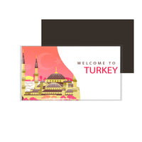 dhcrafts Fridge Magnet Rectangle Acrylic Glass (8.6 x 5.4 cm) Multicolor Travel Turkey D1 Design Pack of 1