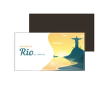 dhcrafts Fridge Magnet Rectangle Acrylic Glass (8.6 x 5.4 cm) Multicolor Travel Rio De Janeiro Design Pack of 1