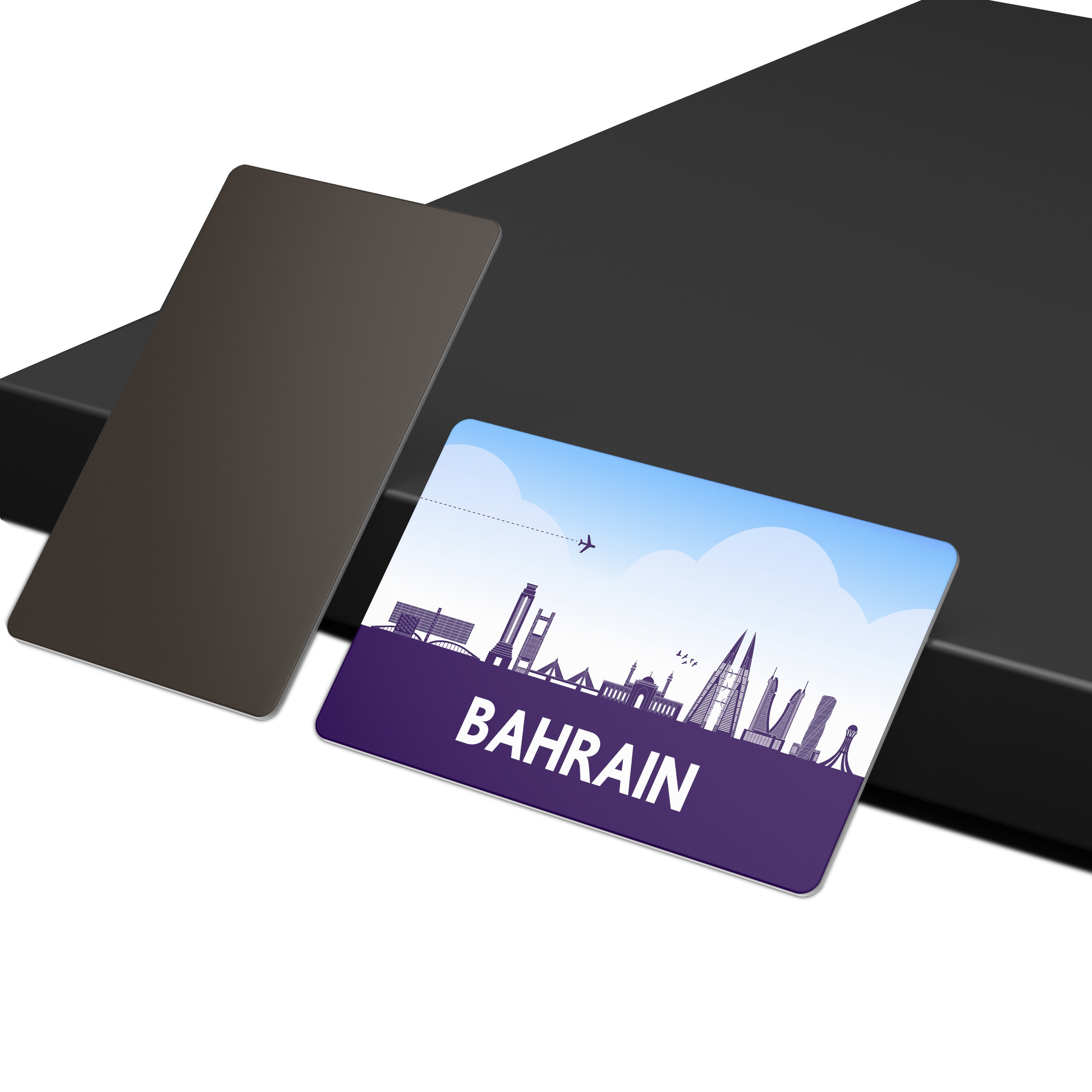 dhcrafts Fridge Magnet Rectangle Acrylic Glass (8.6 x 5.4 cm) Purple Bahrain Design Pack of 1