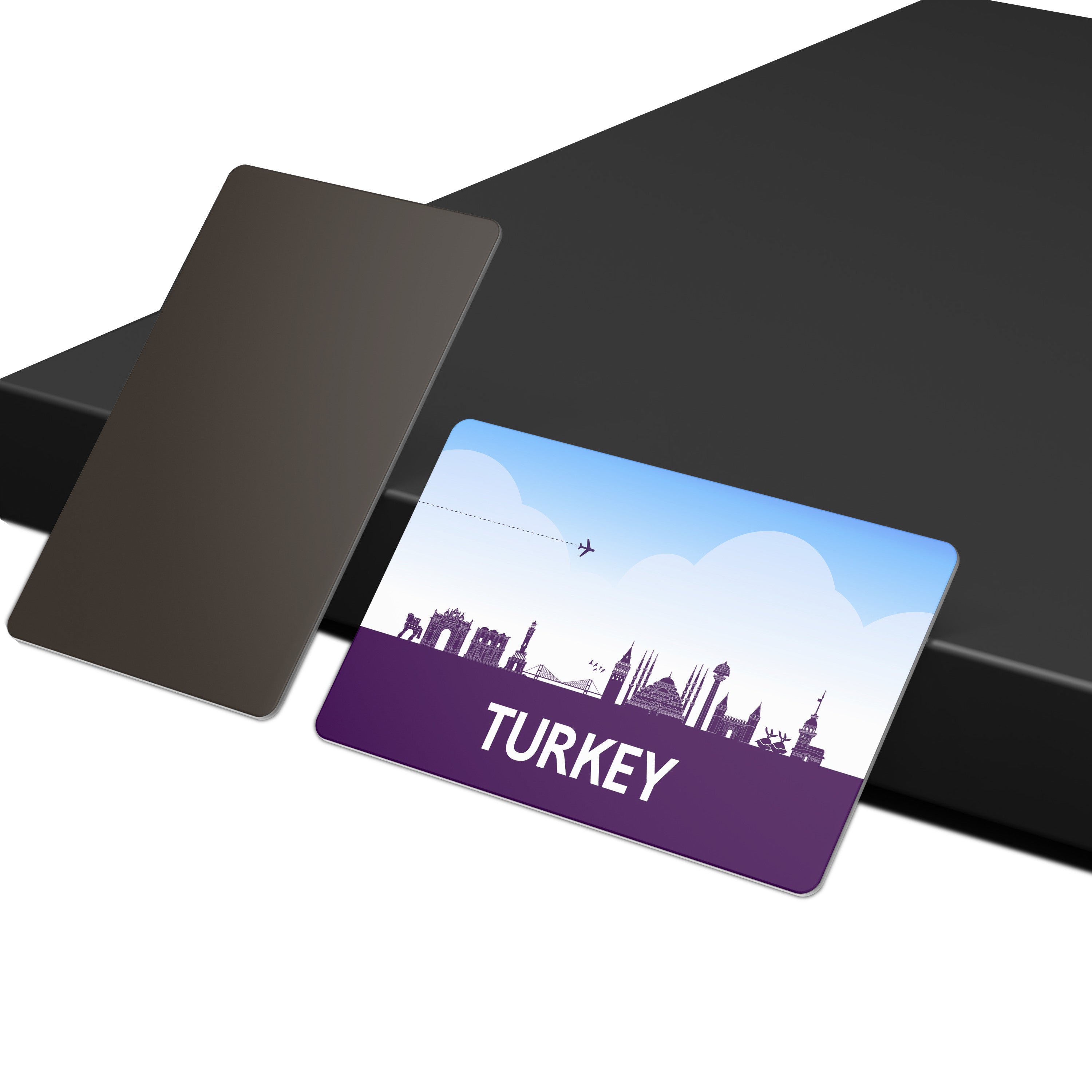dhcrafts Fridge Magnet Rectangle Acrylic Glass (8.6 x 5.4 cm) Purple Norway Design Pack of 1